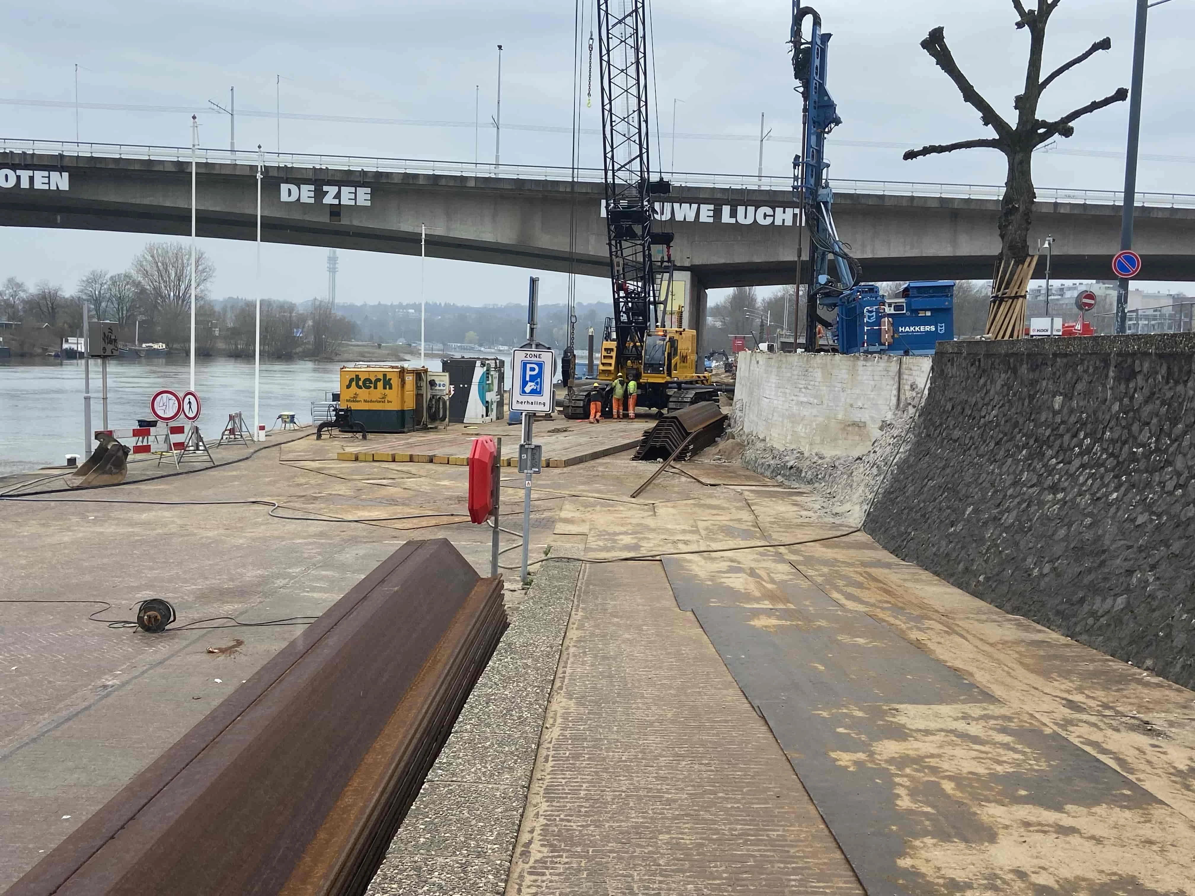 Dike reinforcement Rijnkade Arnhem Dike reinforcement Rijnkade Arnhem